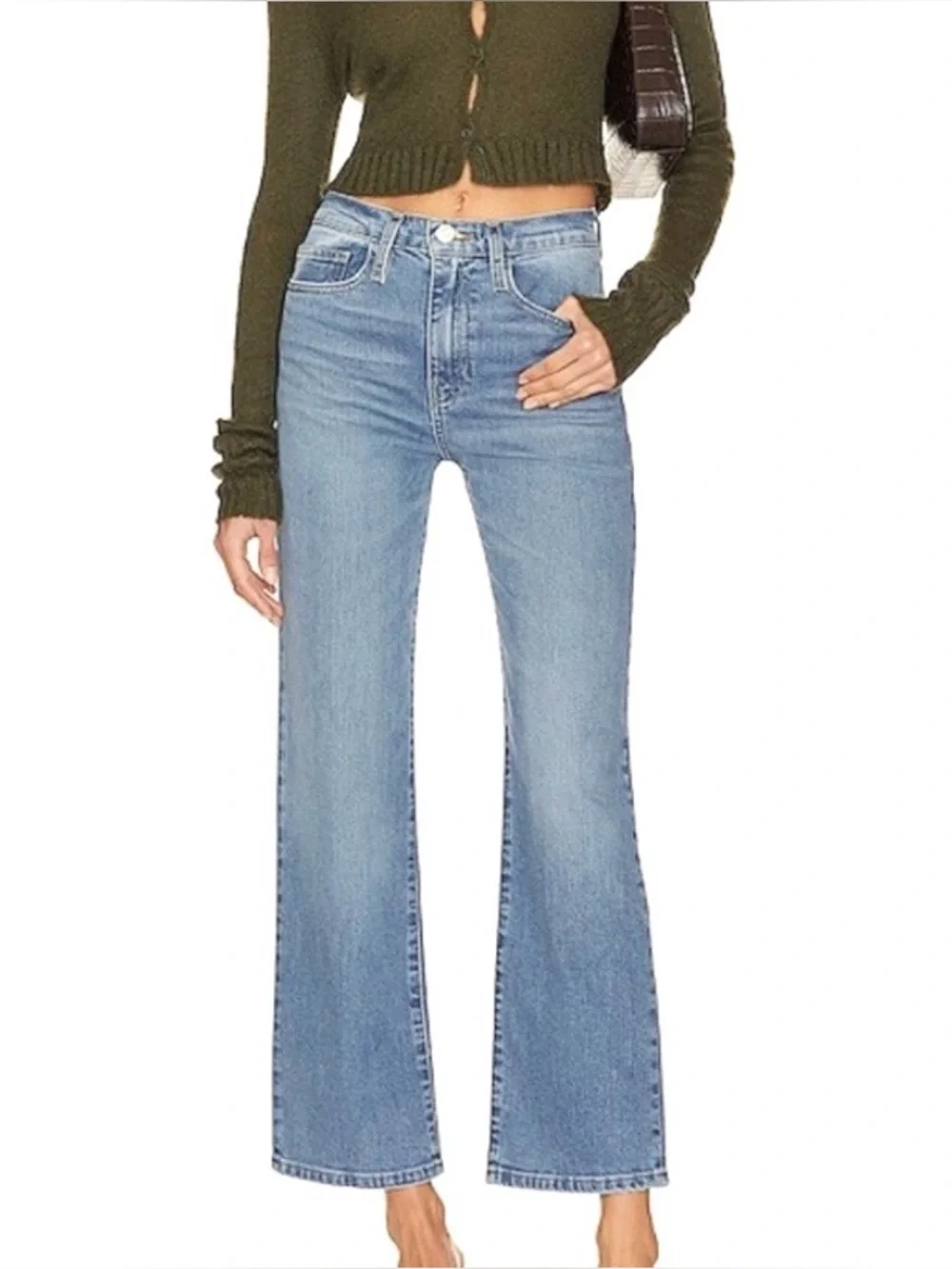 FRAME // Le Jane Ankle  straight leg jeans - Deepwater wash size 28 - Picture 3 of 13